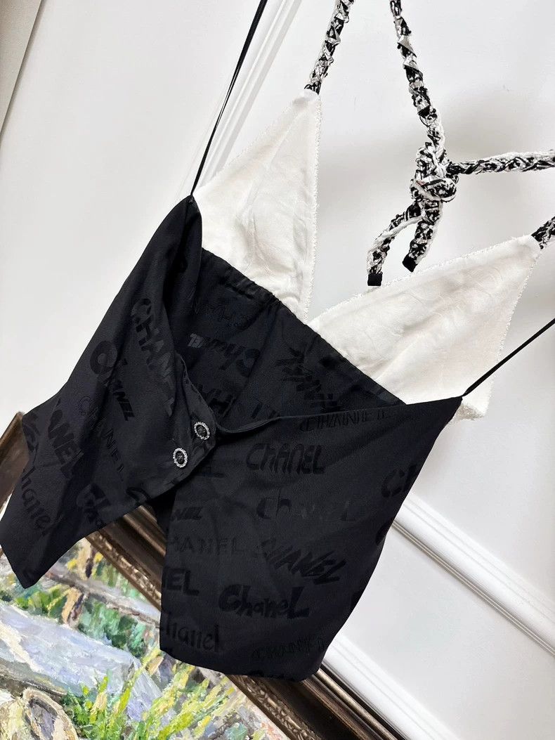 Chanel CHANEL 22P Black White Strap Top Size M / US 6-8 / IT 42-44 - 4 Thumbnail