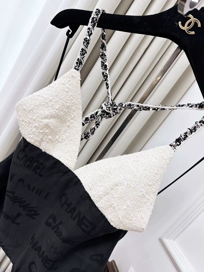 Chanel CHANEL 22P Black White Strap Top Size M / US 6-8 / IT 42-44 - 2 Thumbnail