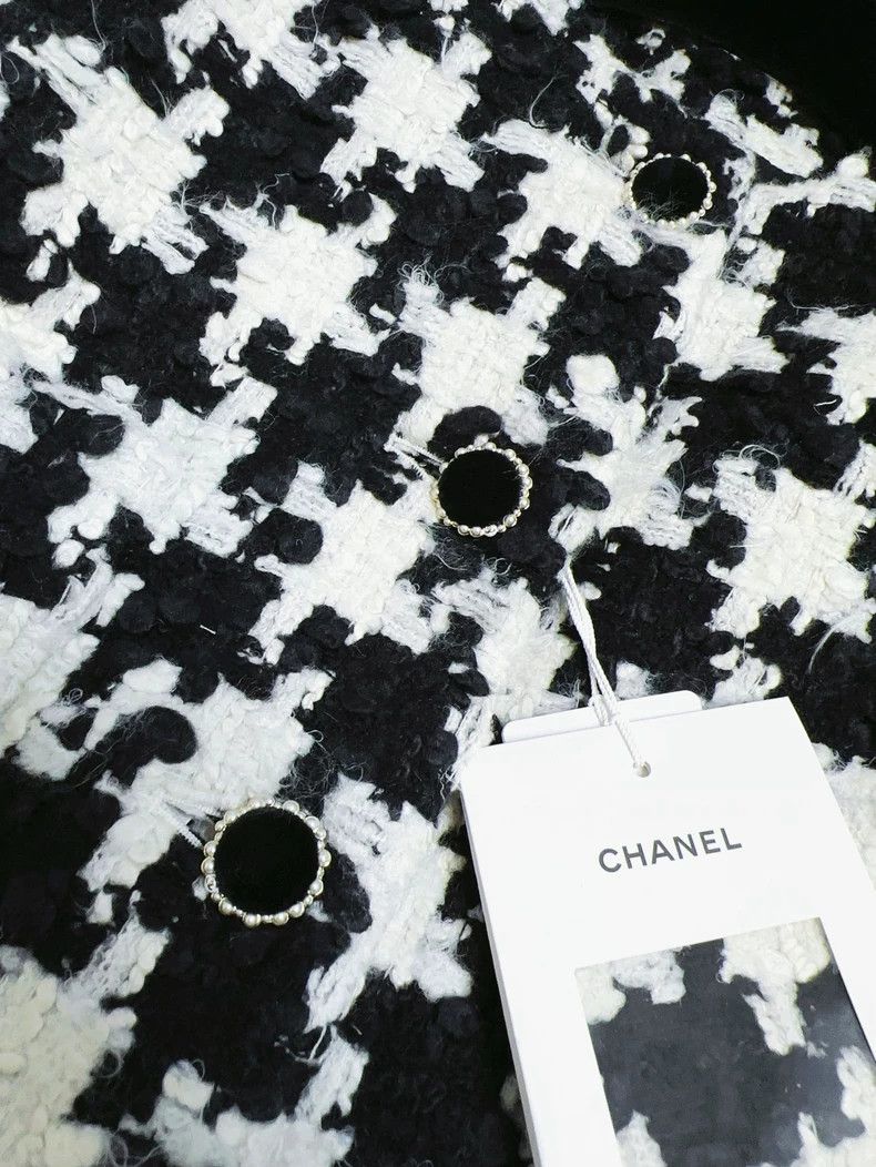 Chanel Chanel 21A Houndstooth Long Coat Size M / US 6-8 / IT 42-44 - 5 Thumbnail