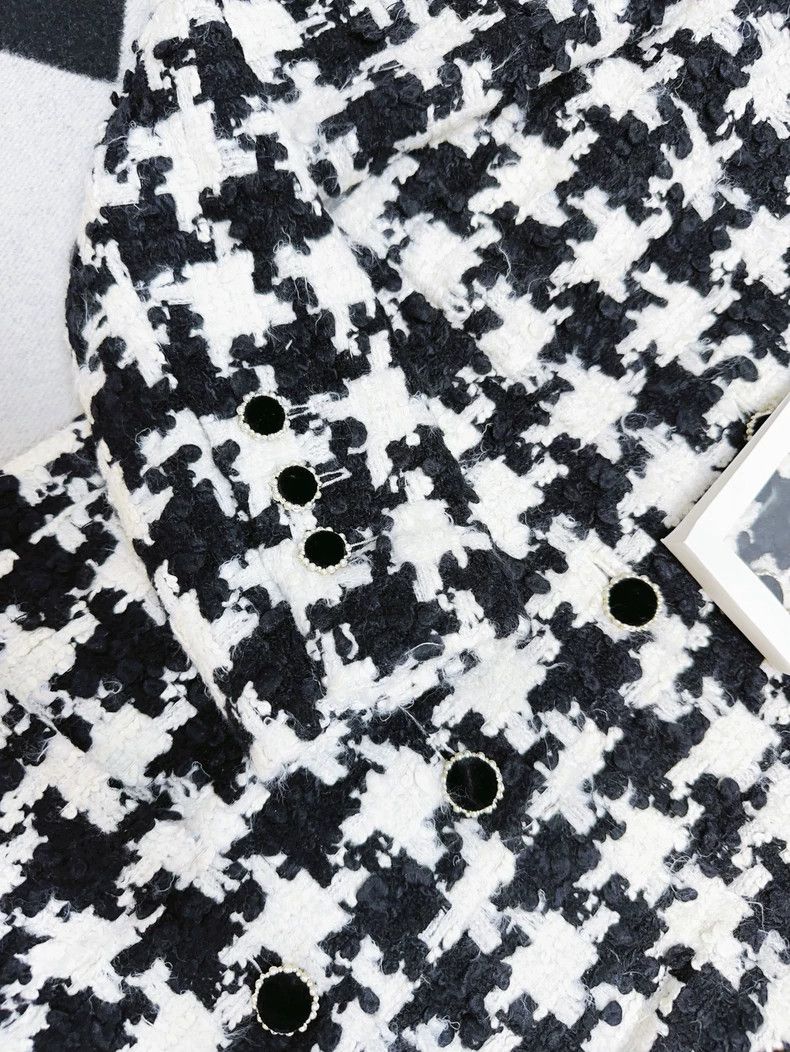 Chanel Chanel 21A Houndstooth Long Coat Size M / US 6-8 / IT 42-44 - 6 Thumbnail