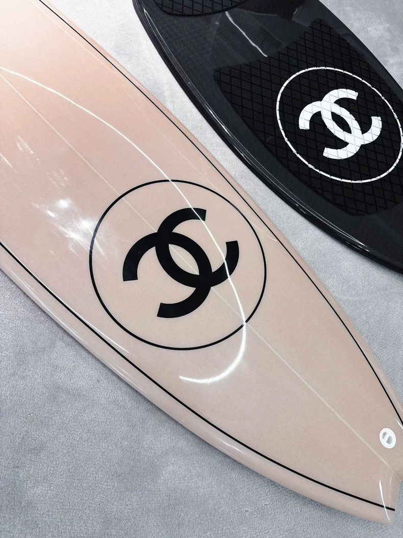 Chanel Chanel Pink Large Logo Carbon Fiber Surfboard Size ONE SIZE - 2 Thumbnail