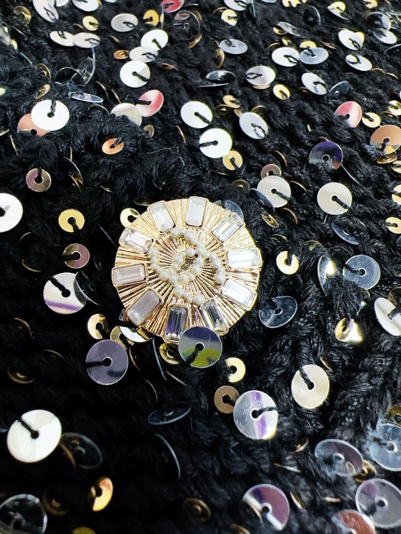 Chanel Chanel 23C Black Sequin Sling Dress Size M / US 6-8 / IT 42-44 - 5 Thumbnail