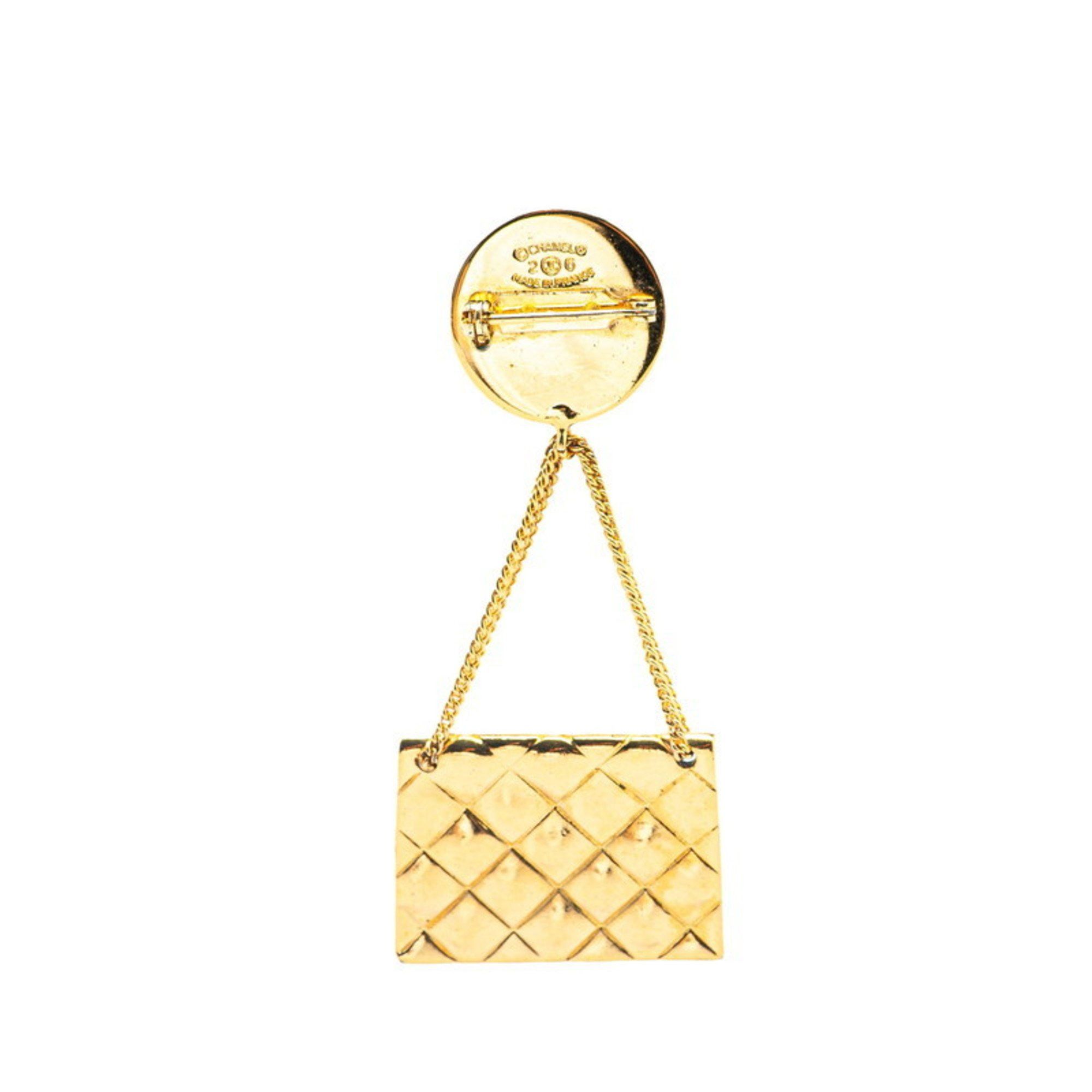 Chanel CHANEL 31 RUE CAMBON Coco Mark Matelasse Brooch, Gold Plated, Women's Size ONE SIZE - 2 Thumbnail