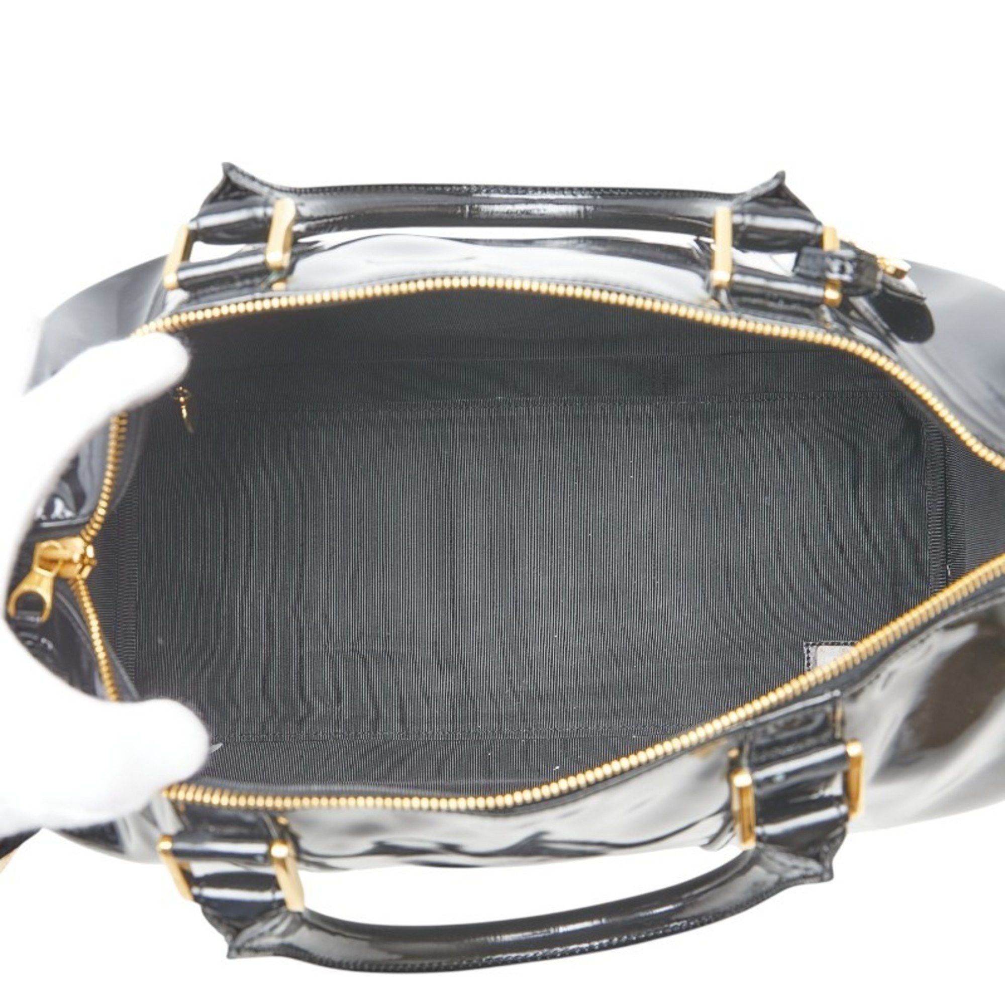 Chanel Chanel Coco Mark Boston Bag/Shoulder Bag, 2-Way, Black Patent Leather, Women's, CHANEL Size ONE SIZE - 8 Thumbnail