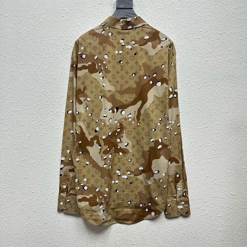 Louis Vuitton Louis Vuitton Desert Camo Patchwork Shirt - dmc Size M / US 6-8 / IT 42-44 - 2 Thumbnail