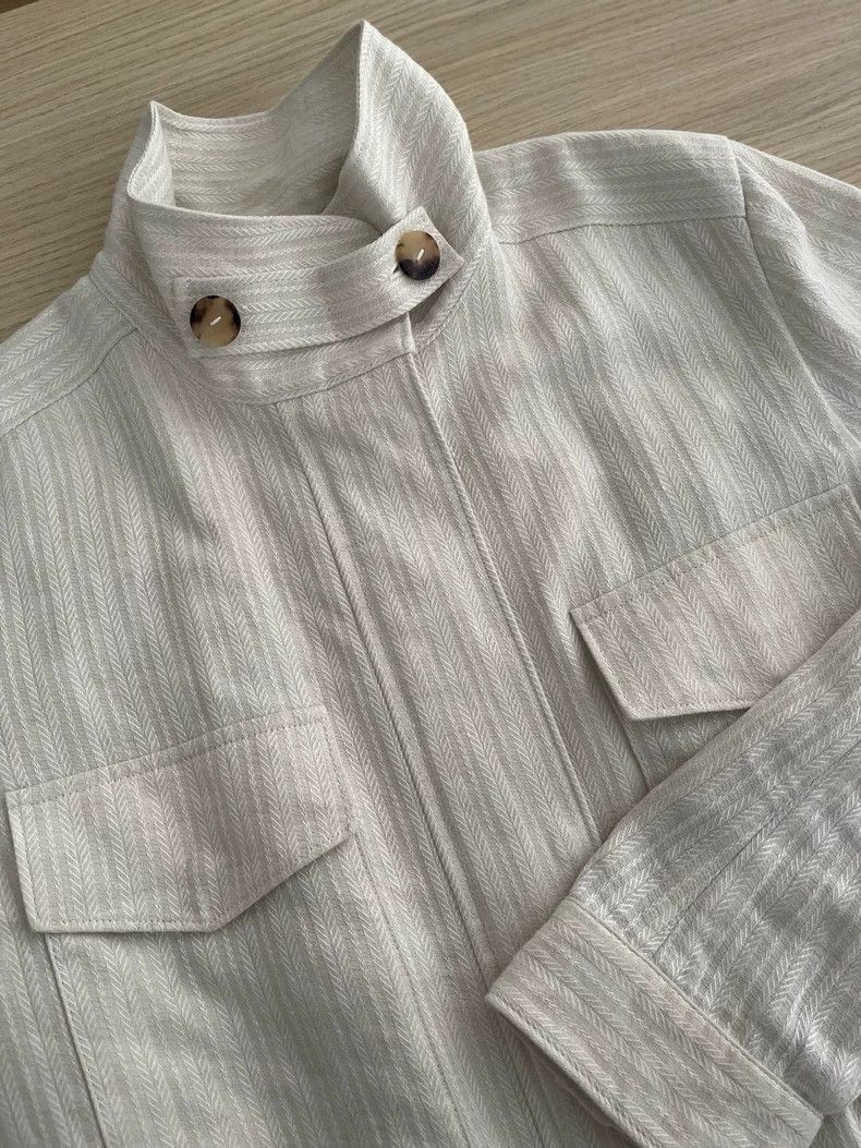 Hermes Loropiana White Classic Trench Coat XS - dmc Size XS / US 0-2 / IT 36-38 - 5 Thumbnail