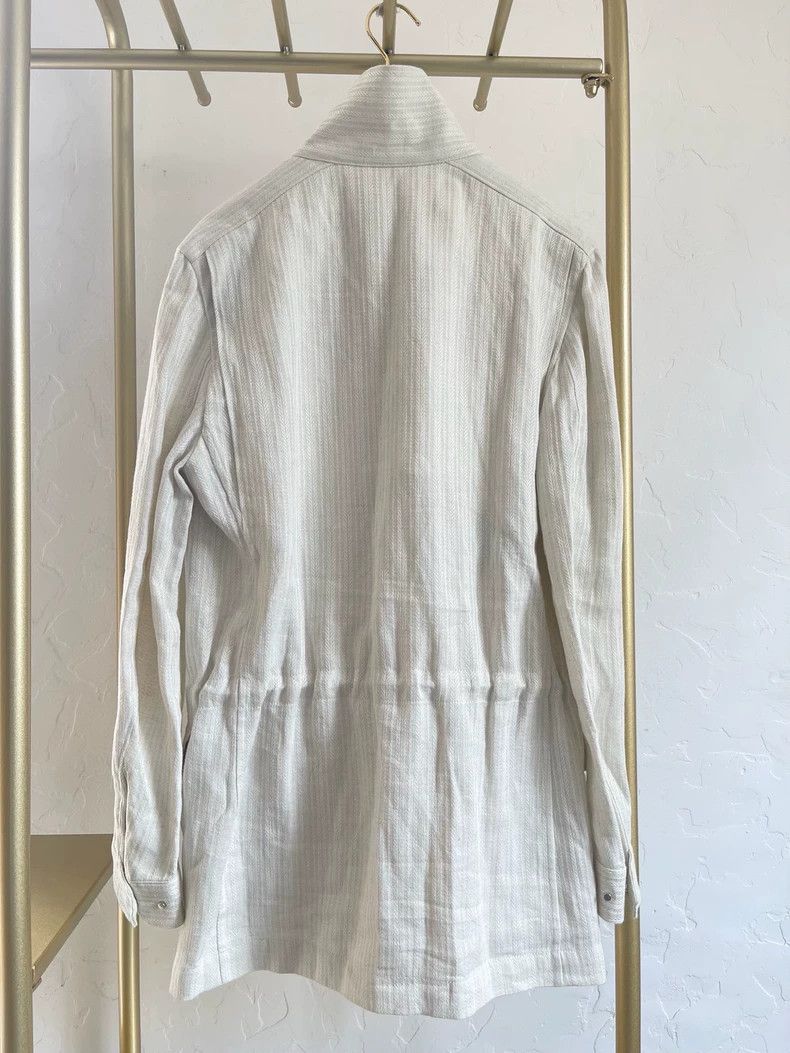 Hermes Loropiana White Classic Trench Coat XS - dmc Size XS / US 0-2 / IT 36-38 - 2 Thumbnail