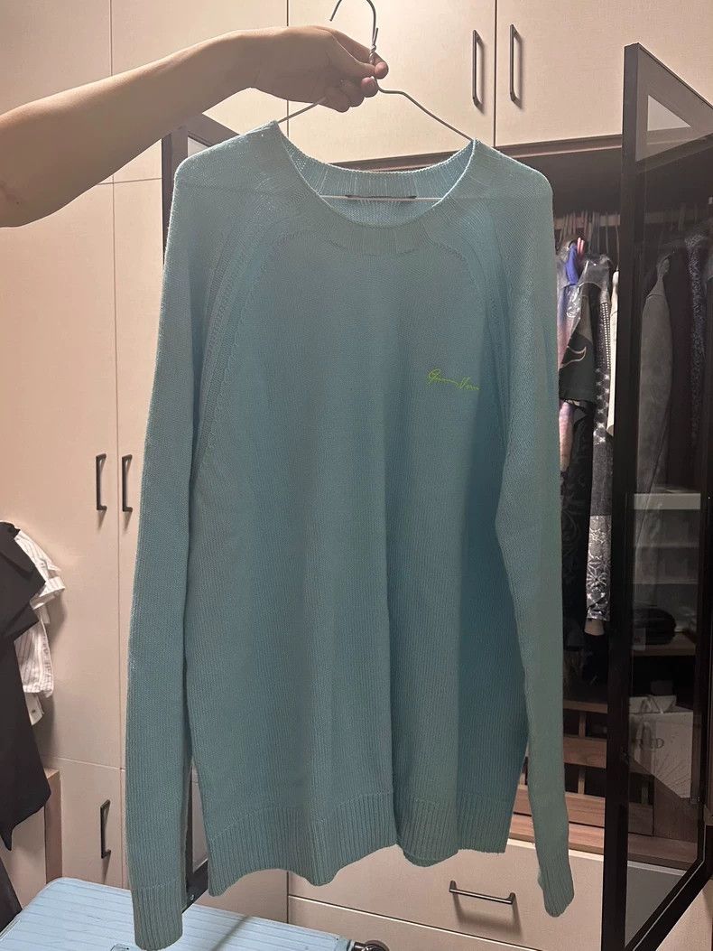 Versace Versace Light Blue Knit Sweater - dmc Size M / US 6-8 / IT 42-44 - 2 Thumbnail