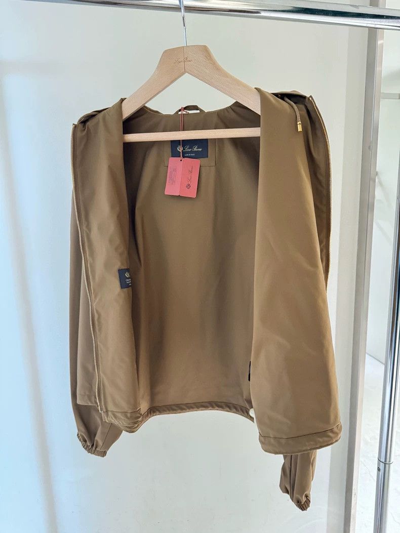 Loro Piana Loro Piana Women's Camel Hooded Windbreaker Jacket - dmc Size M / US 6-8 / IT 42-44 - 5 Thumbnail