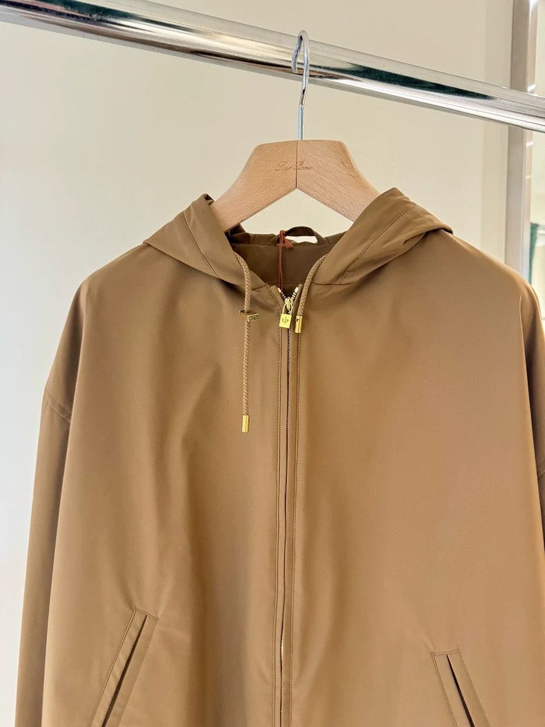 Loro Piana Loro Piana Women's Camel Hooded Windbreaker Jacket - dmc Size M / US 6-8 / IT 42-44 - 2 Thumbnail