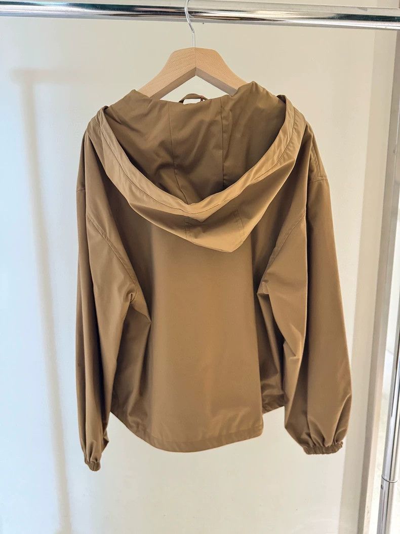 Loro Piana Loro Piana Women's Camel Hooded Windbreaker Jacket - dmc Size M / US 6-8 / IT 42-44 - 6 Thumbnail