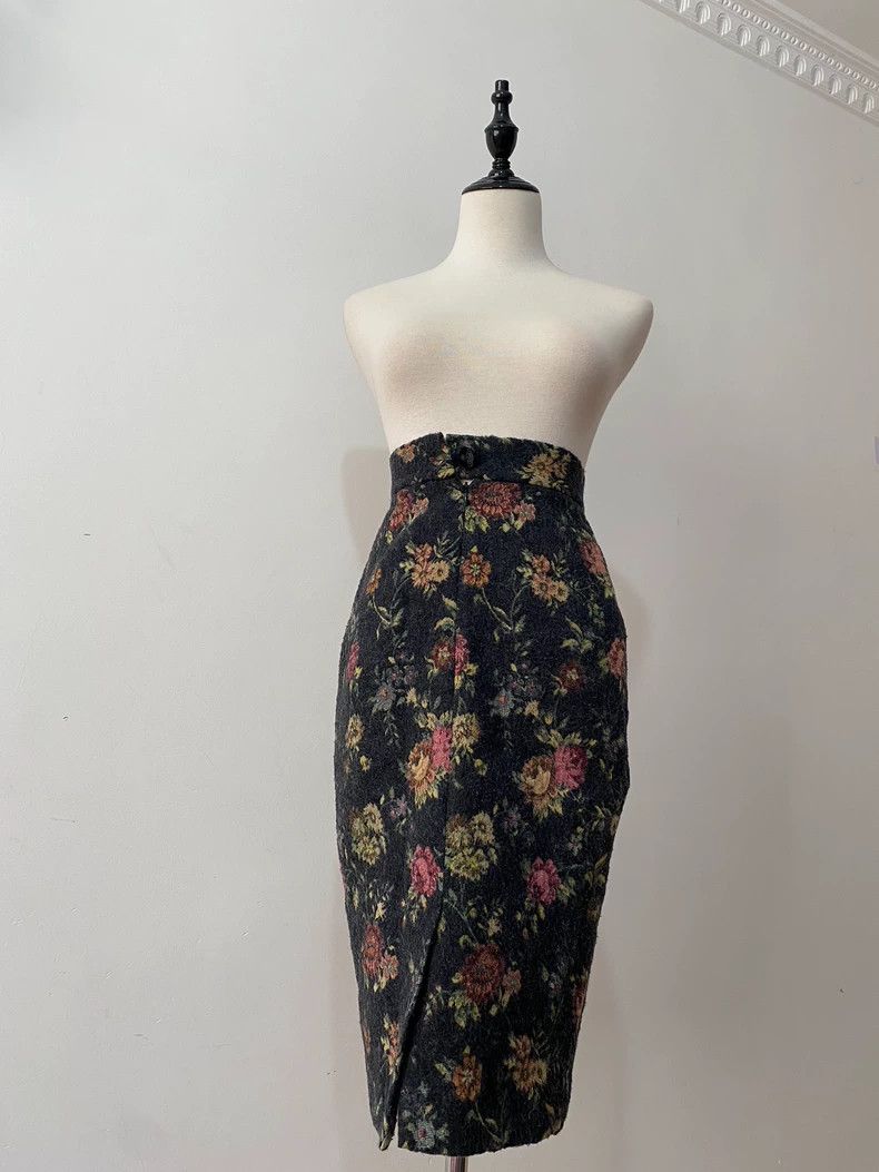 Vivienne Westwood Vivienne Westwood 1998 Floral Wool Skirt - dmc Size 24" / US 00 / IT 34 - 6 Thumbnail