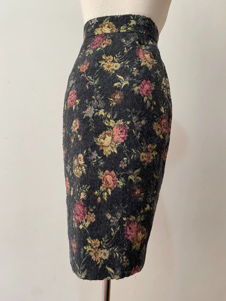 Vivienne Westwood Vivienne Westwood 1998 Floral Wool Skirt - dmc Size 24" / US 00 / IT 34 - 4 Thumbnail