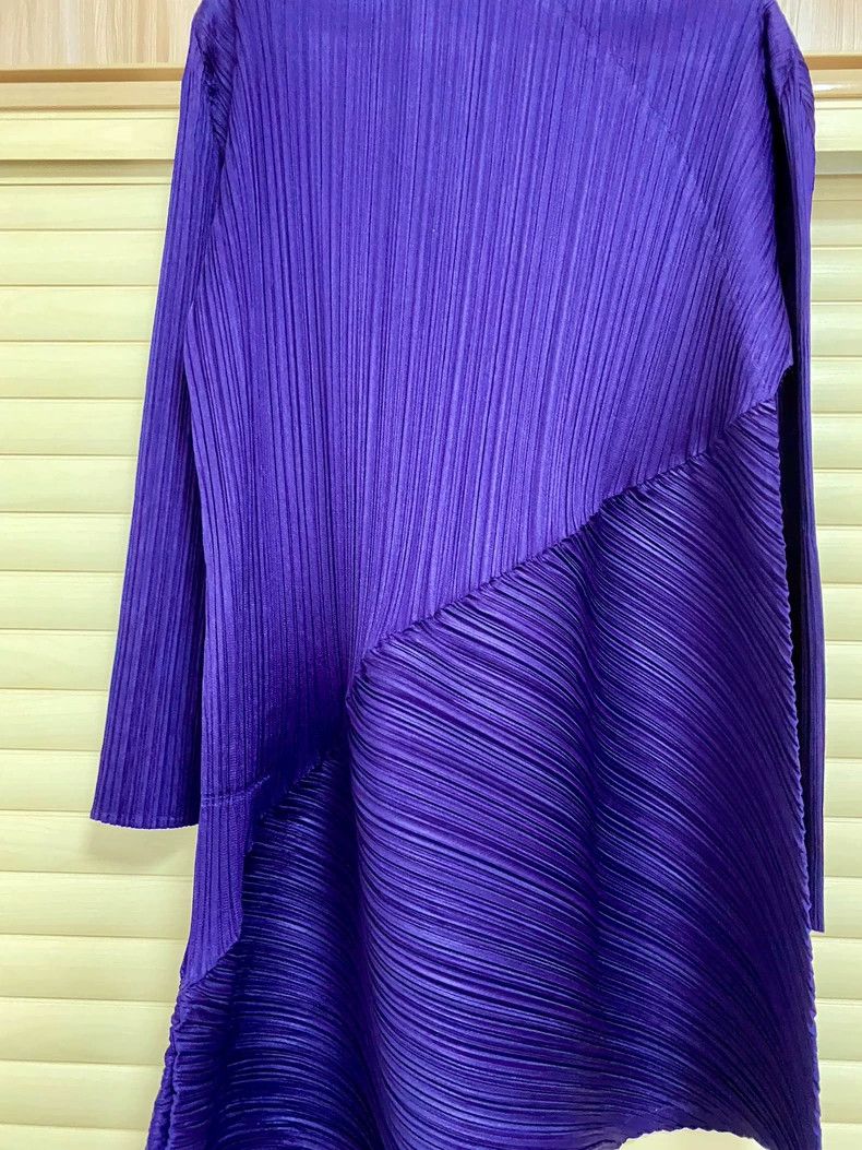 Issey Miyake Issey Miyake Purple Pleated Long Sleeve Top - dmc Size M / US 6-8 / IT 42-44 - 2 Thumbnail
