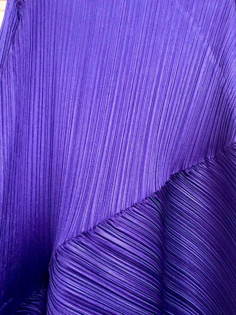 Issey Miyake Issey Miyake Purple Pleated Long Sleeve Top - dmc Size M / US 6-8 / IT 42-44 - 3 Thumbnail