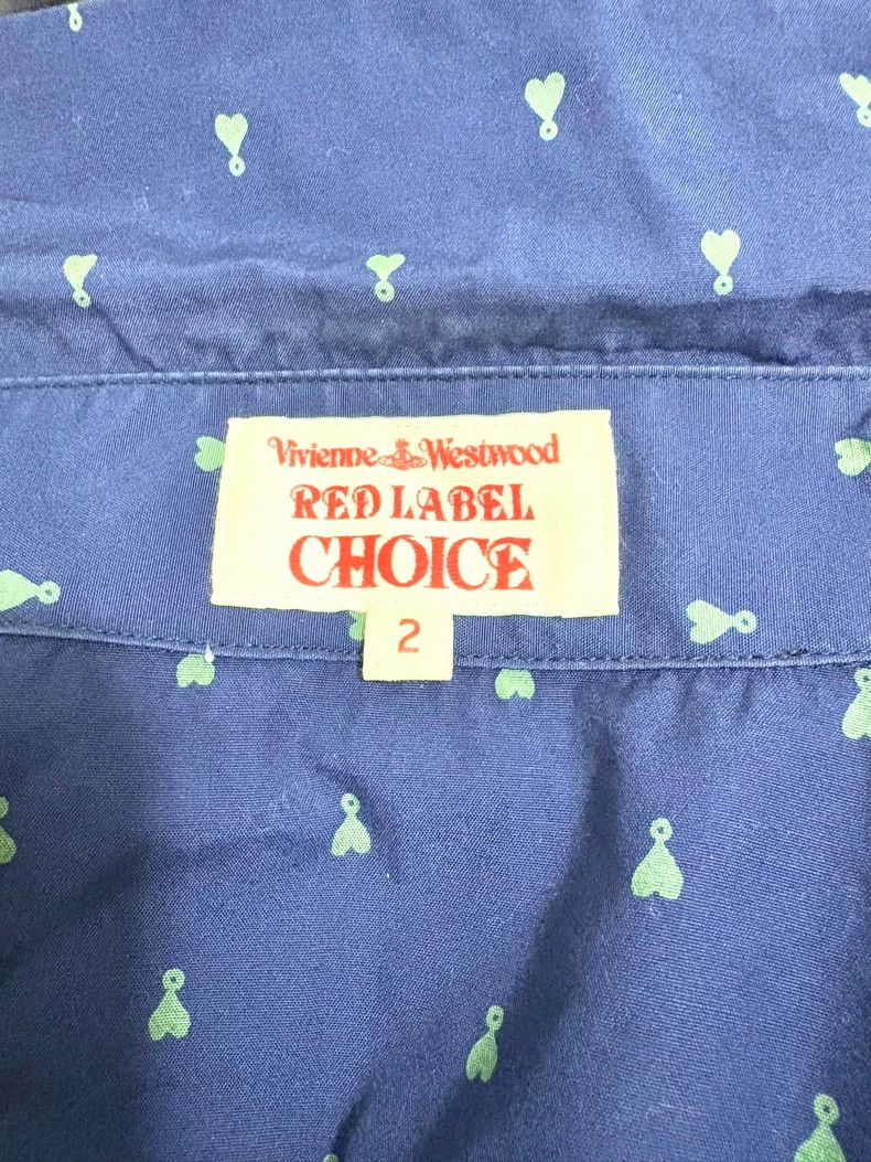 Vivienne Westwood Vivienne Westwood Blue Heart Print Shirt - dmc Size M / US 6-8 / IT 42-44 - 6 Thumbnail