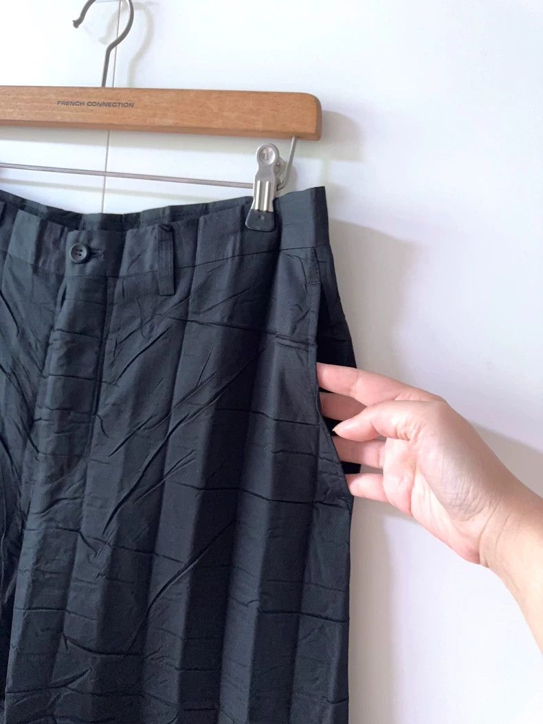 Issey Miyake Issey Miyake Black Pleated Wide-Leg Pants - dmc Size 28" / US 6 / IT 42 - 4 Thumbnail