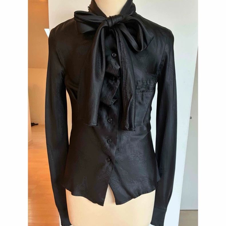 Vivienne Westwood Vivienne Westwood Bow Tie Saturn Logo Shirt - dmc Size M / US 6-8 / IT 42-44 - 3 Thumbnail