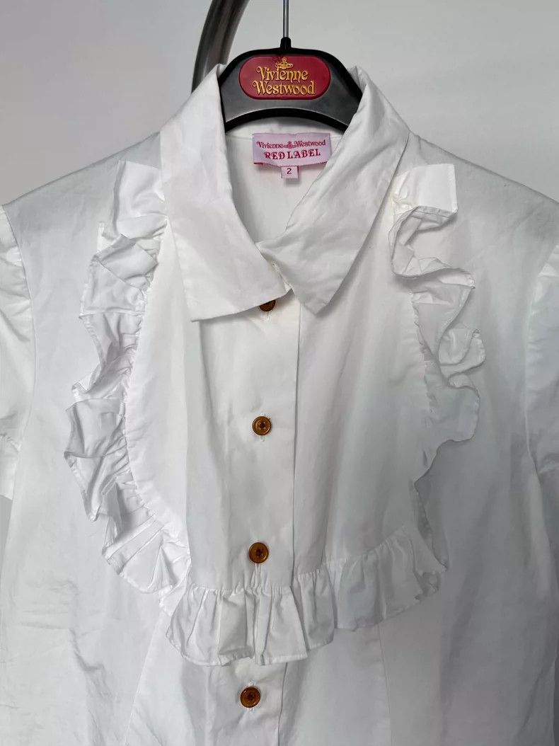 Vivienne Westwood Vivienne Westwood Vintage Ruffled Short Sleeve Blouse - dmc Size S / US 4 / IT 40 - 4 Thumbnail