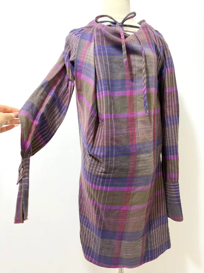 Vivienne Westwood Vivienne Westwood Purple Plaid Shirt Dress - dmc Size L / US 10 / IT 46 - 2 Thumbnail