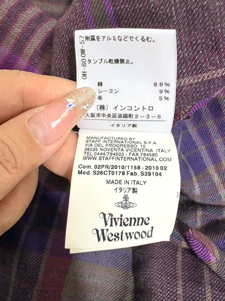 Vivienne Westwood Vivienne Westwood Purple Plaid Shirt Dress - dmc Size L / US 10 / IT 46 - 9 Thumbnail