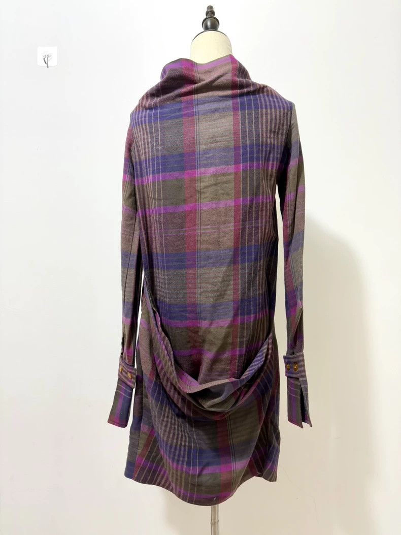 Vivienne Westwood Vivienne Westwood Purple Plaid Shirt Dress - dmc Size L / US 10 / IT 46 - 4 Thumbnail