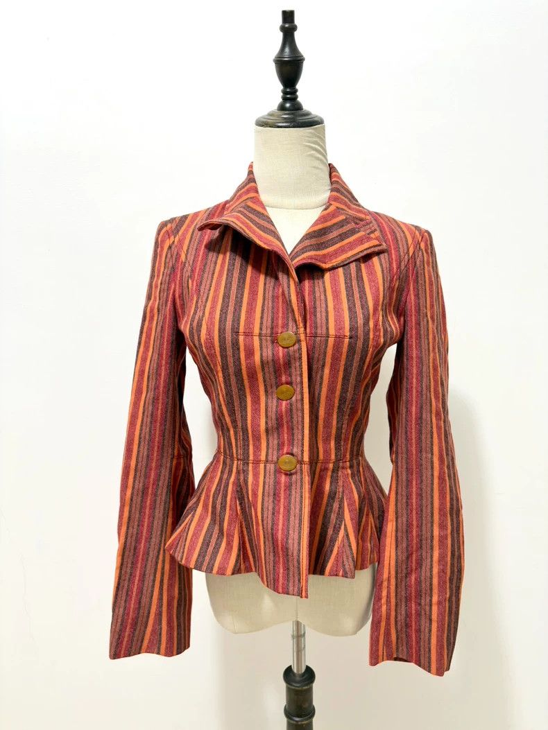 Vivienne Westwood Vivienne Westwood Red Striped Fitted Blazer - dmc Size M / US 6-8 / IT 42-44 - 2 Thumbnail