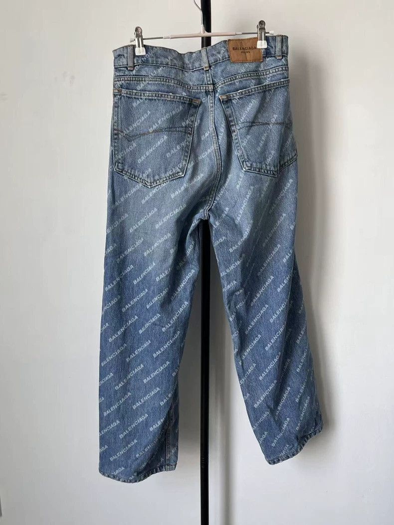 Balenciaga Balenciaga Logo Print Straight Leg Jeans - dmc Size 28" / US 6 / IT 42 - 2 Thumbnail