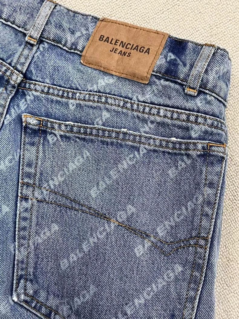 Balenciaga Balenciaga Logo Print Straight Leg Jeans - dmc Size 28" / US 6 / IT 42 - 3 Thumbnail