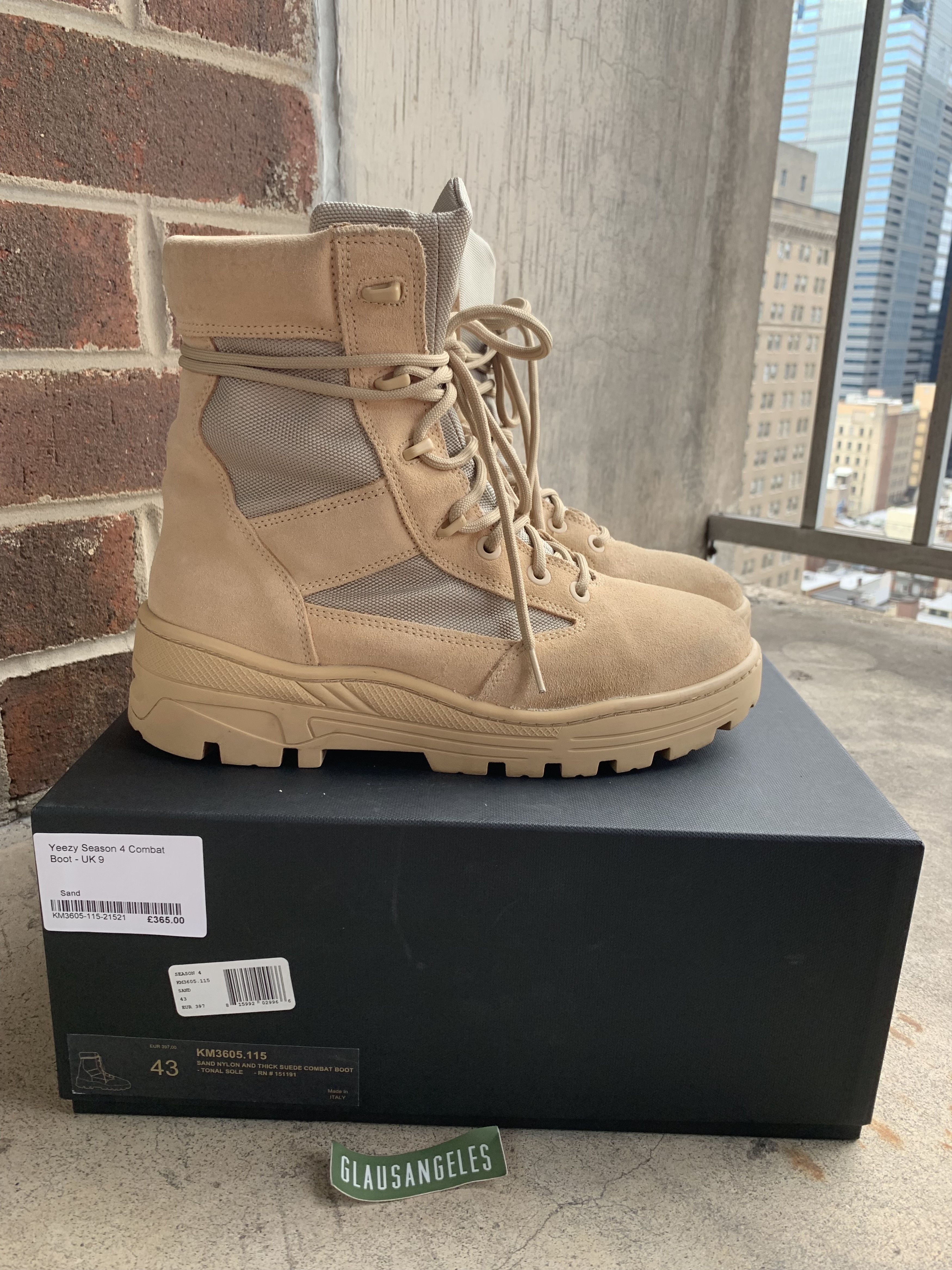 yeezy season 4 combat boots sand 43