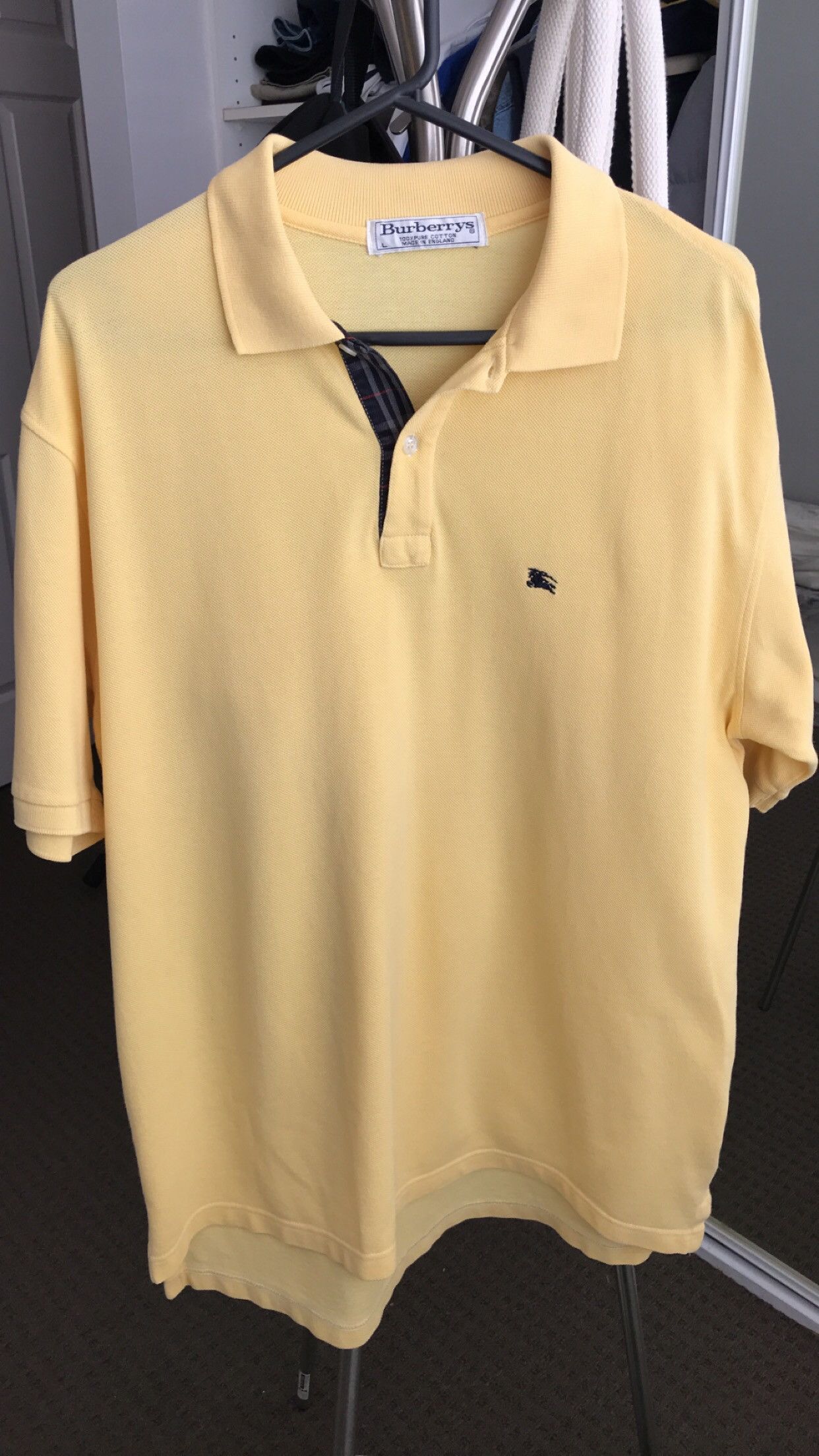 Burberry Yellow Vintage Burberry Polo Grailed