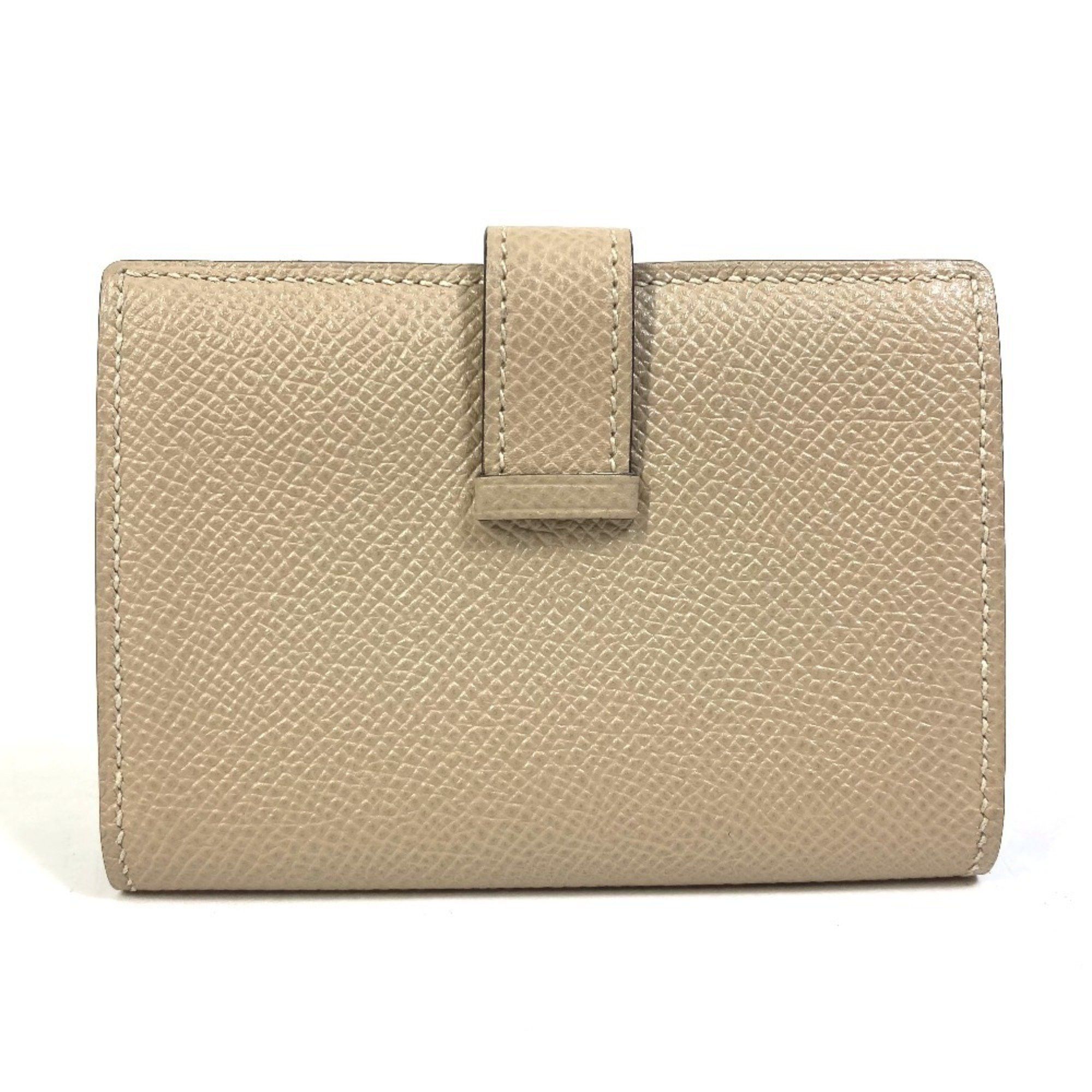 Hermes HERMES Bifold Bearn Mini Business Card Case, Pass Epson, Unisex, Beige Size ONE SIZE - 2 Thumbnail