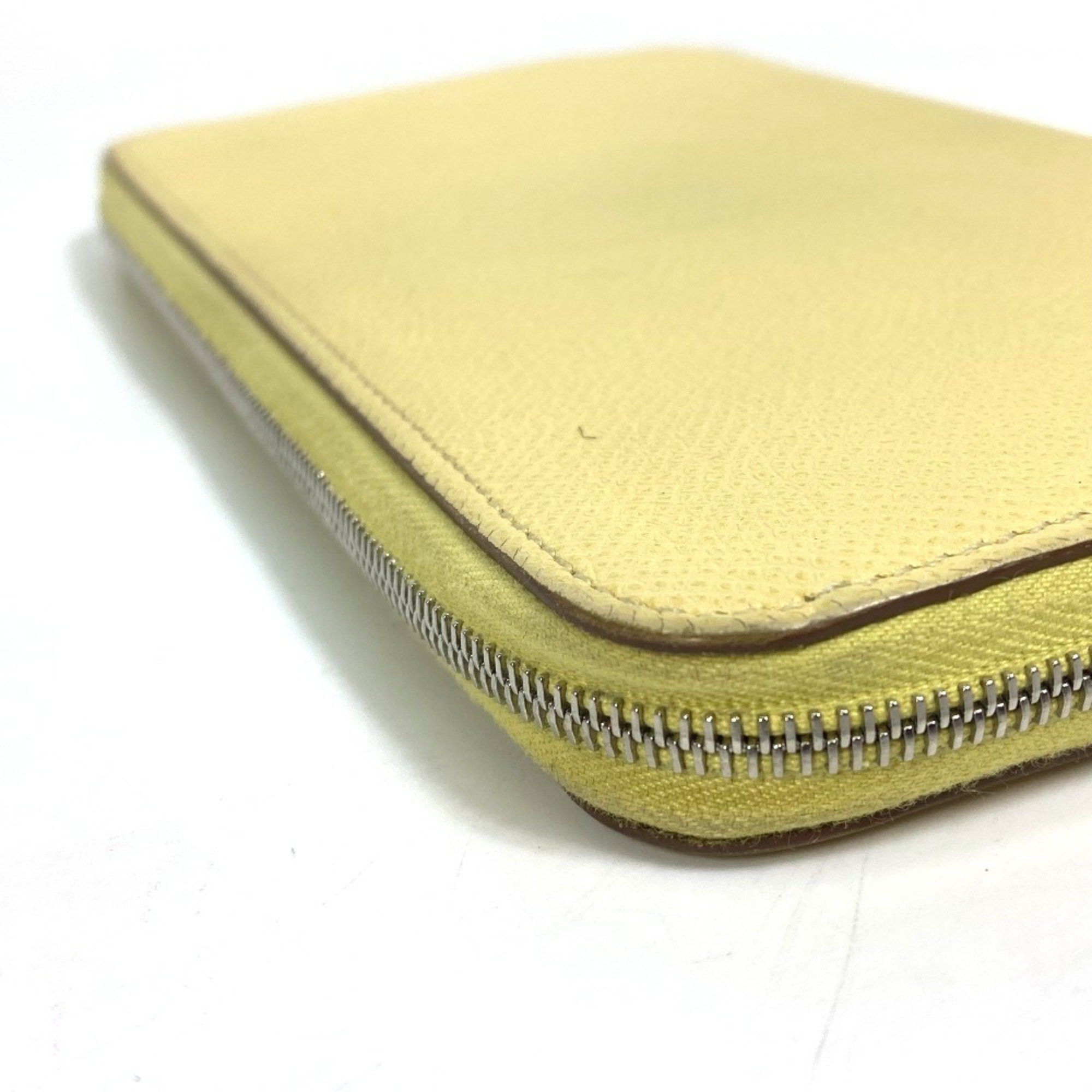 Hermes HERMES Azap Long Silk-in Wallet, Round Zipper, Leather, Women's, Jaune, Yellow Size ONE SIZE - 9 Thumbnail