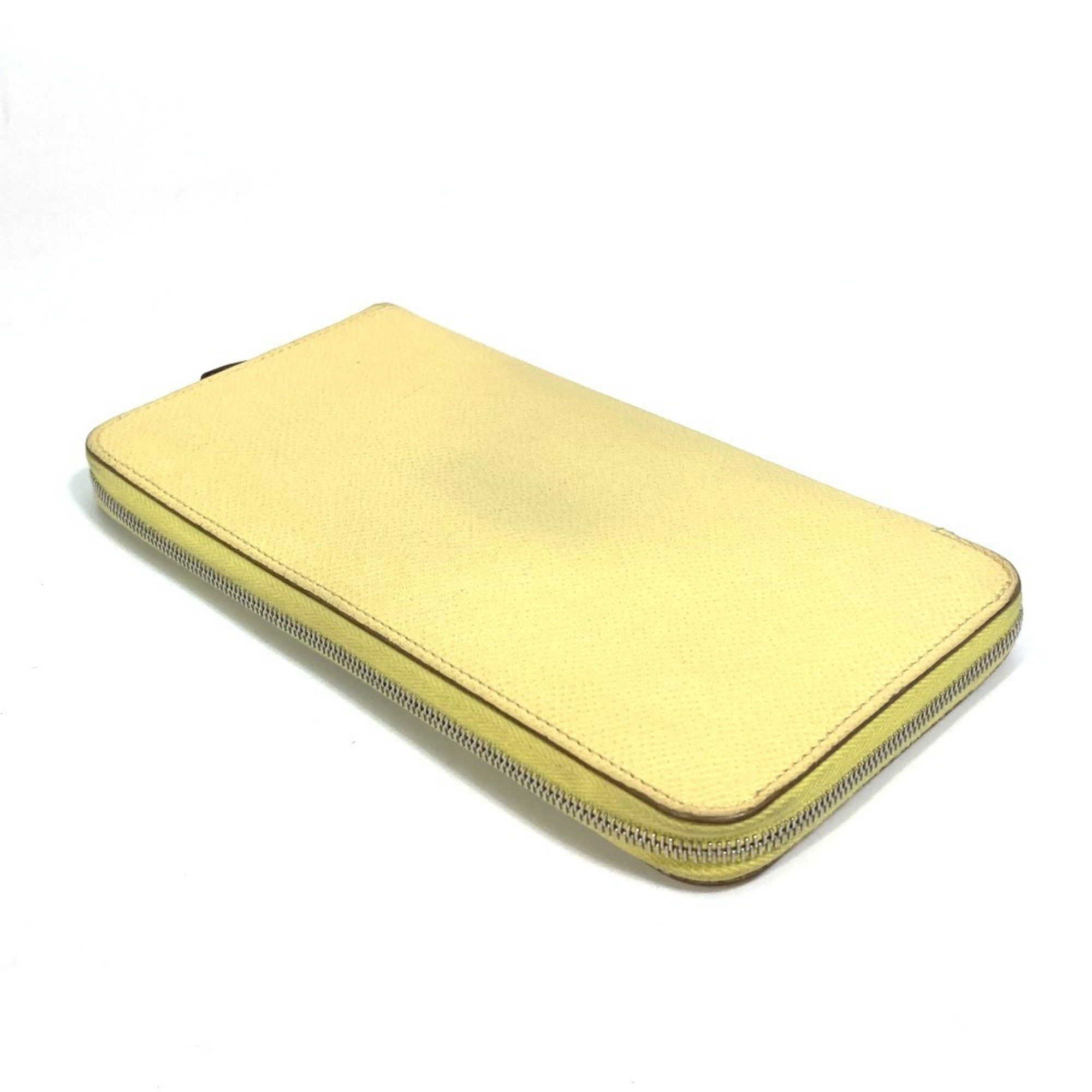 Hermes HERMES Azap Long Silk-in Wallet, Round Zipper, Leather, Women's, Jaune, Yellow Size ONE SIZE - 4 Thumbnail