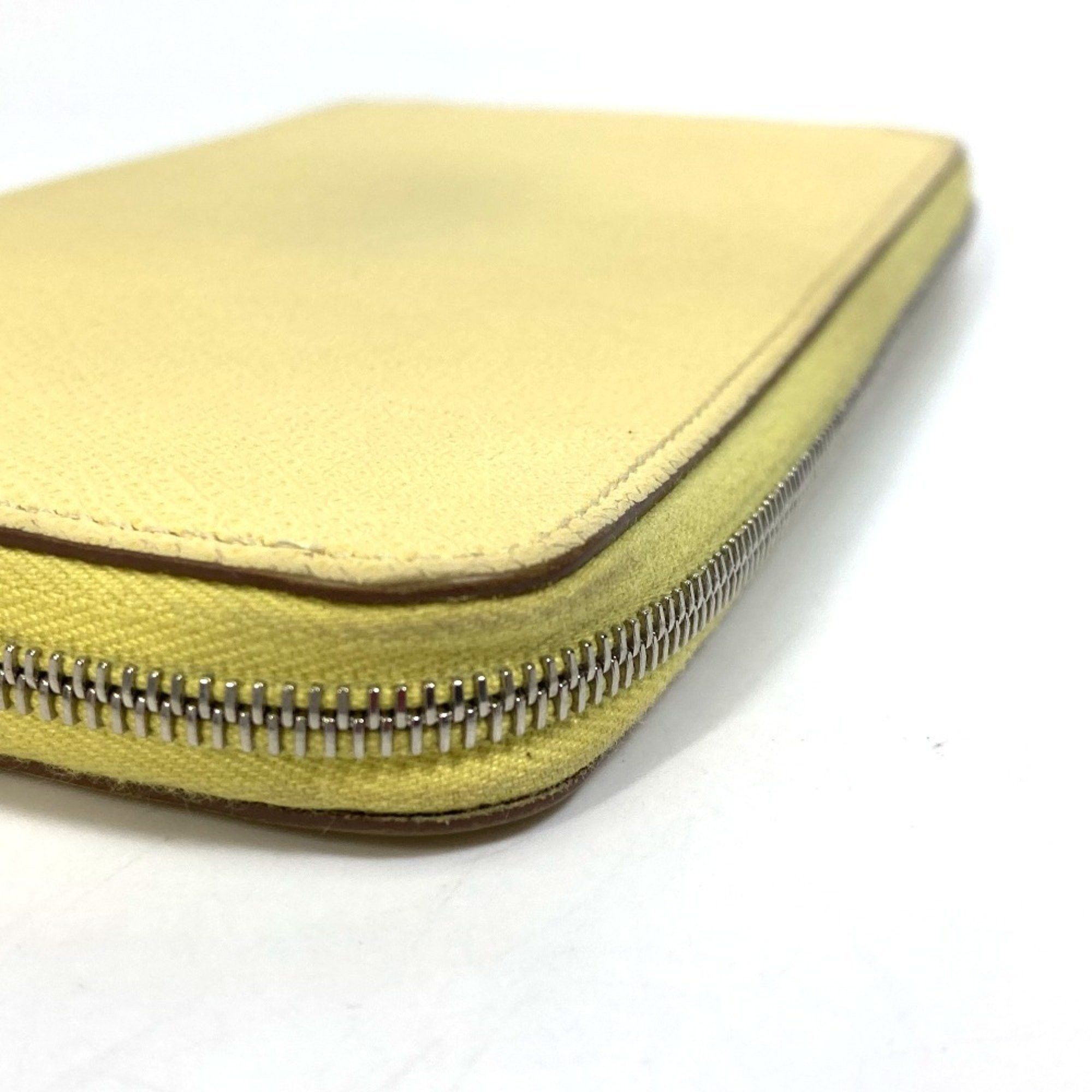 Hermes HERMES Azap Long Silk-in Wallet, Round Zipper, Leather, Women's, Jaune, Yellow Size ONE SIZE - 8 Thumbnail
