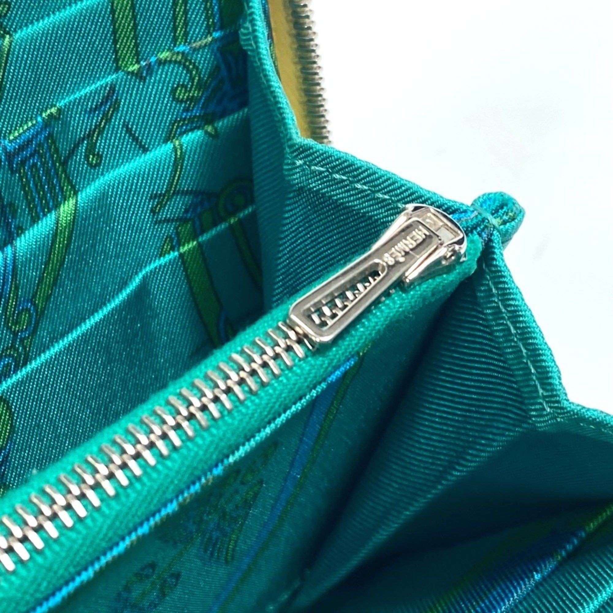 Hermes HERMES Azap Long Silk-in Wallet, Round Zipper, Leather, Women's, Jaune, Yellow Size ONE SIZE - 14 Thumbnail