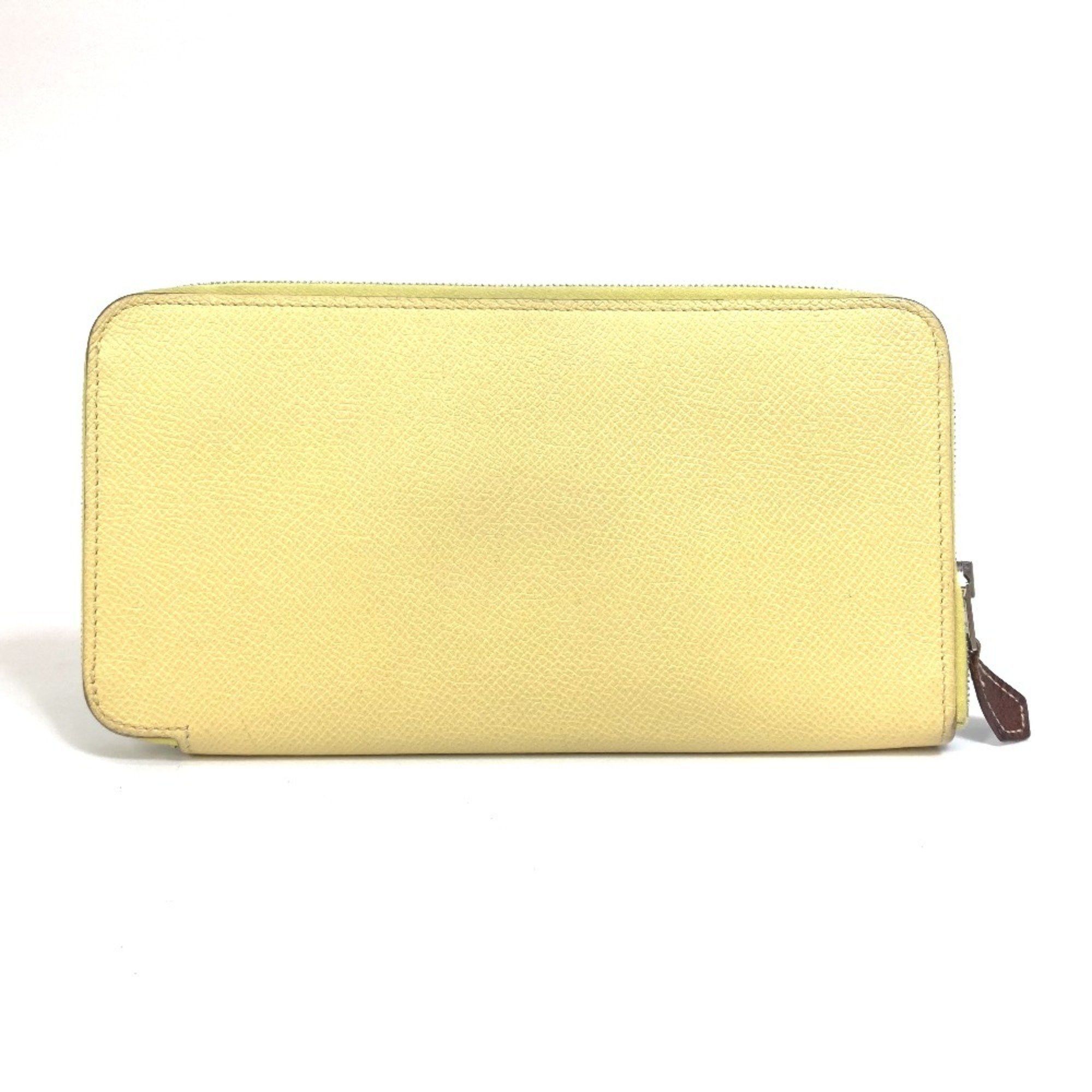 Hermes HERMES Azap Long Silk-in Wallet, Round Zipper, Leather, Women's, Jaune, Yellow Size ONE SIZE - 2 Thumbnail
