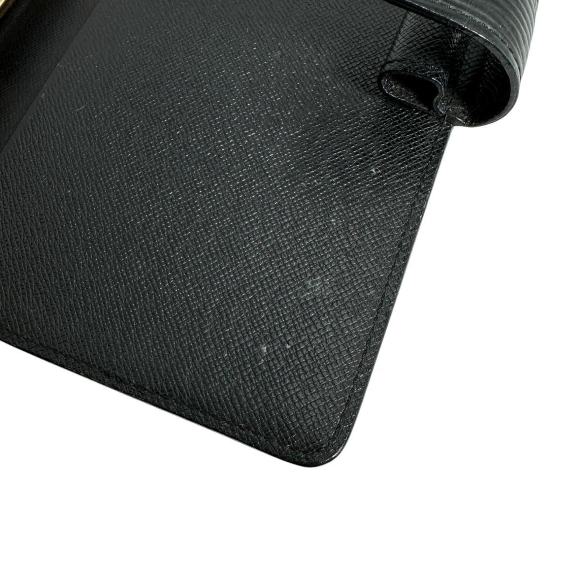 Louis Vuitton Louis Vuitton Epi Leather Agenda MM Planner Cover, R20042, Noir Size ONE SIZE - 7 Thumbnail