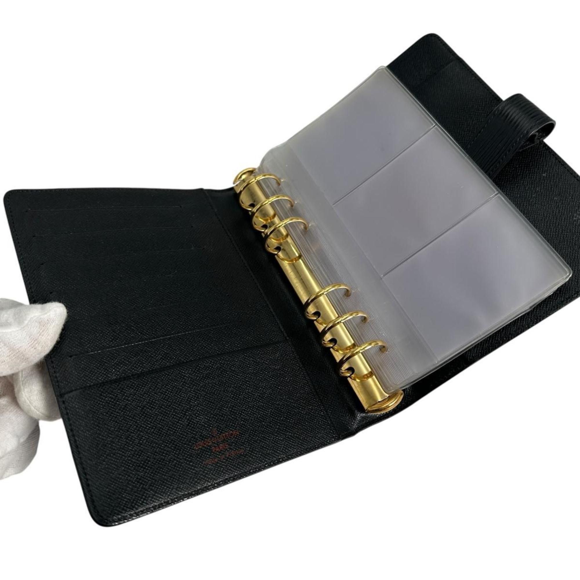 Louis Vuitton Louis Vuitton Epi Leather Agenda MM Planner Cover, R20042, Noir Size ONE SIZE - 8 Thumbnail