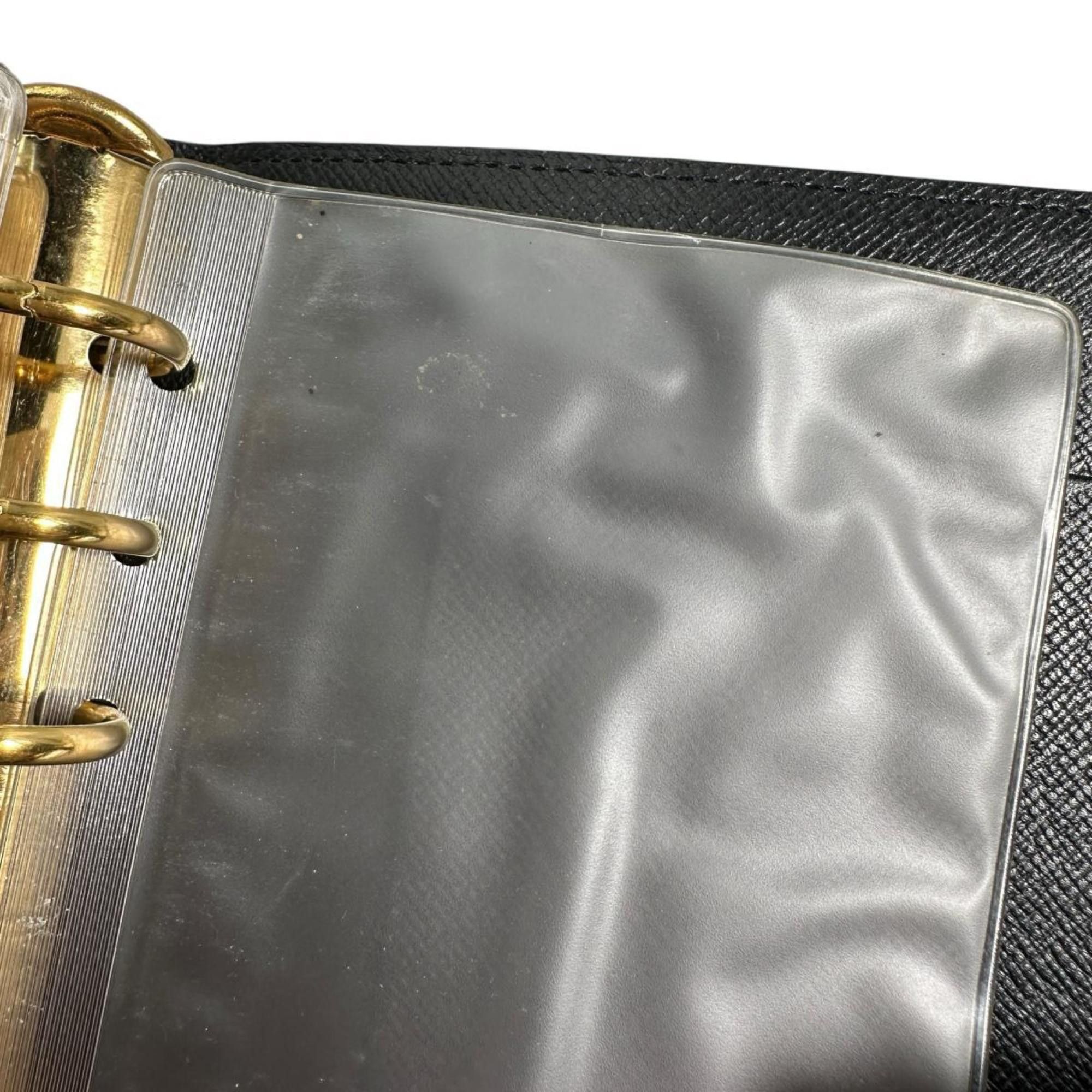 Louis Vuitton Louis Vuitton Epi Leather Agenda MM Planner Cover, R20042, Noir Size ONE SIZE - 9 Thumbnail