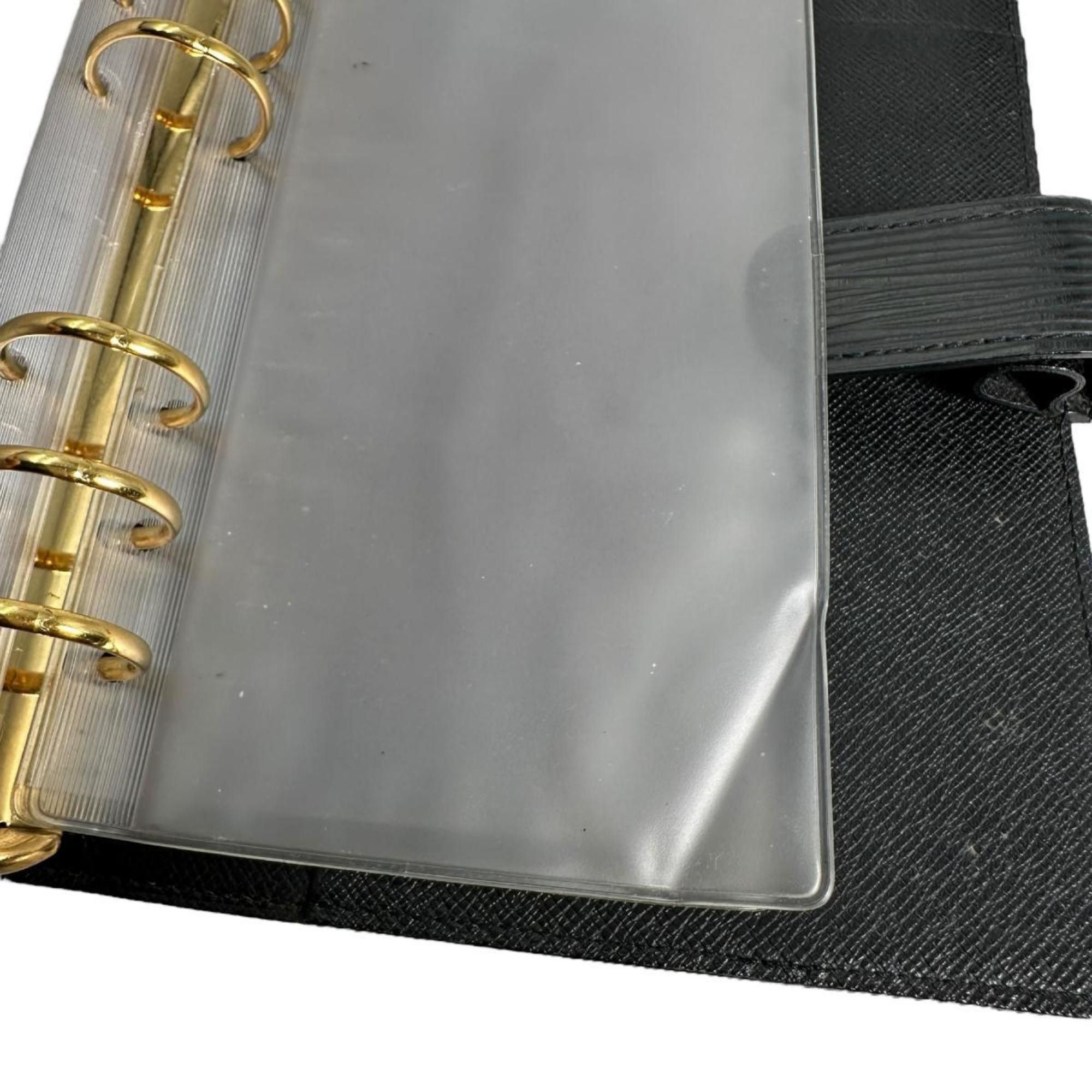 Louis Vuitton Louis Vuitton Epi Leather Agenda MM Planner Cover, R20042, Noir Size ONE SIZE - 10 Thumbnail