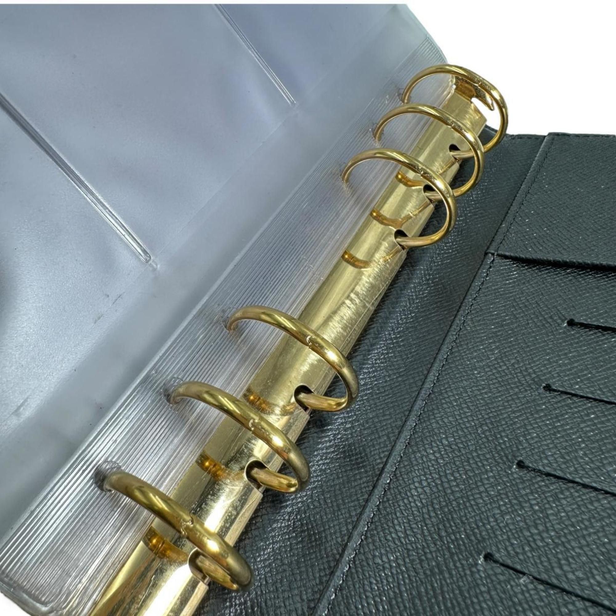 Louis Vuitton Louis Vuitton Epi Leather Agenda MM Planner Cover, R20042, Noir Size ONE SIZE - 12 Thumbnail