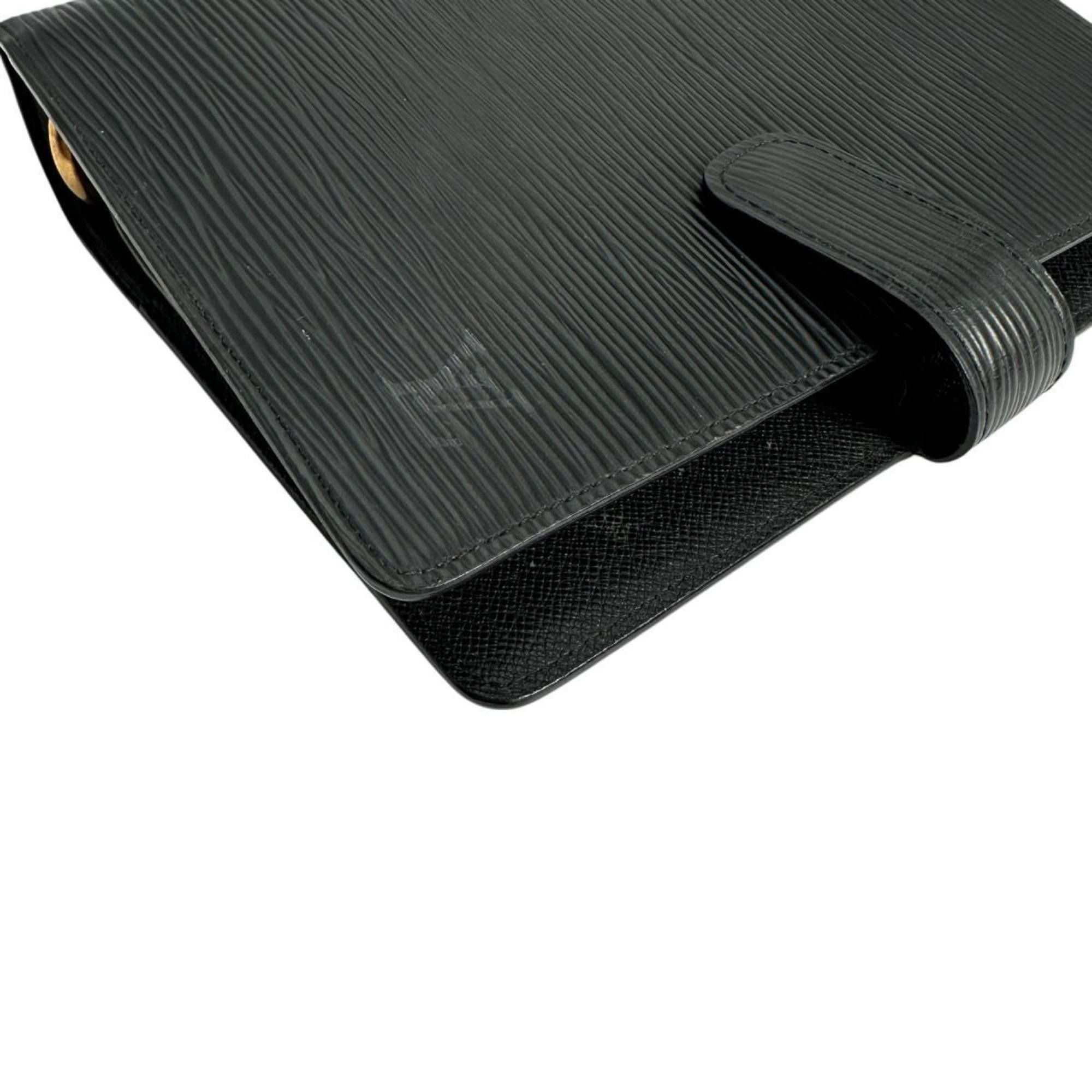 Louis Vuitton Louis Vuitton Epi Leather Agenda MM Planner Cover, R20042, Noir Size ONE SIZE - 6 Thumbnail