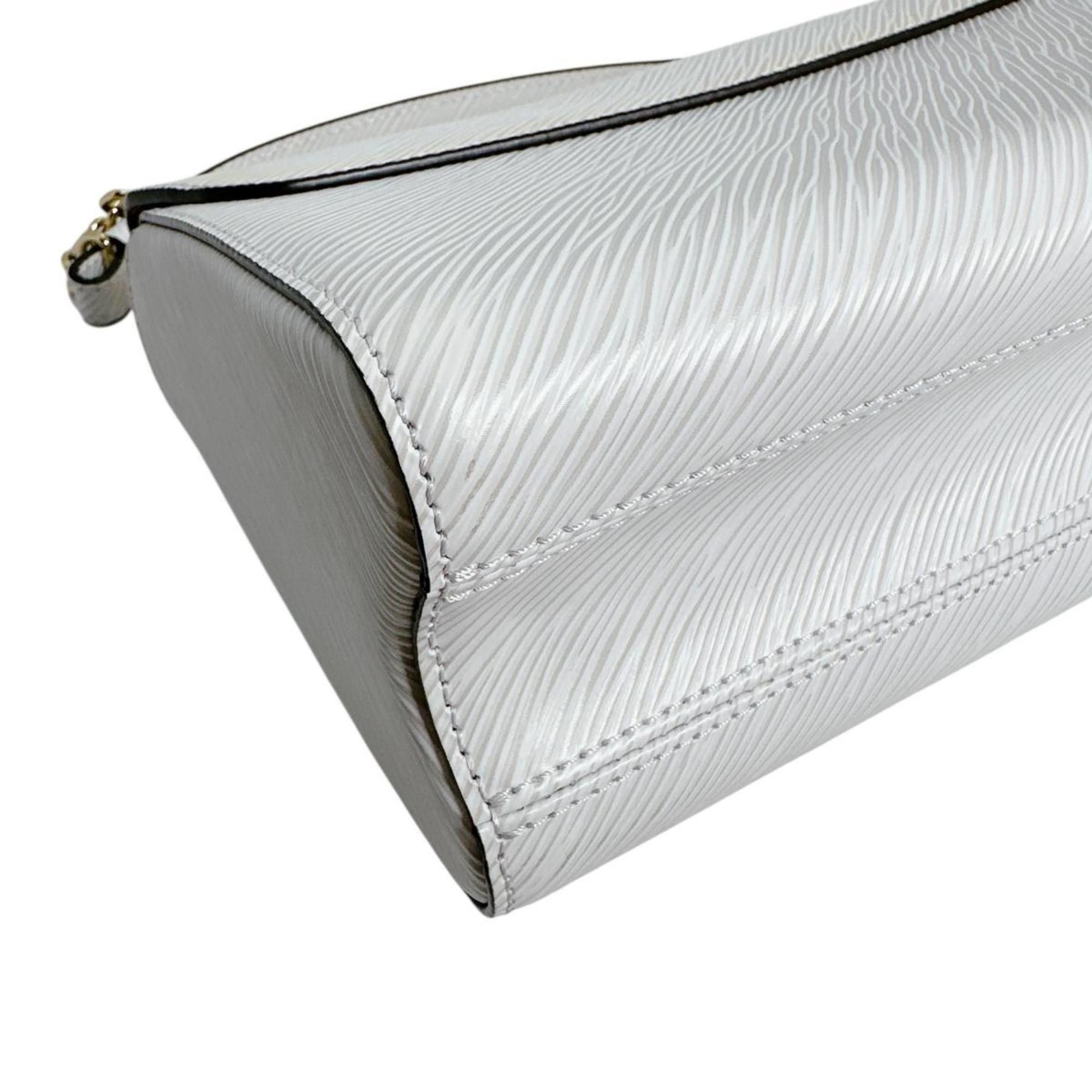 Louis Vuitton Louis Vuitton Twist MM Shoulder Bag in Epi Leather and Blanc M55513 White Size ONE SIZE - 8 Thumbnail