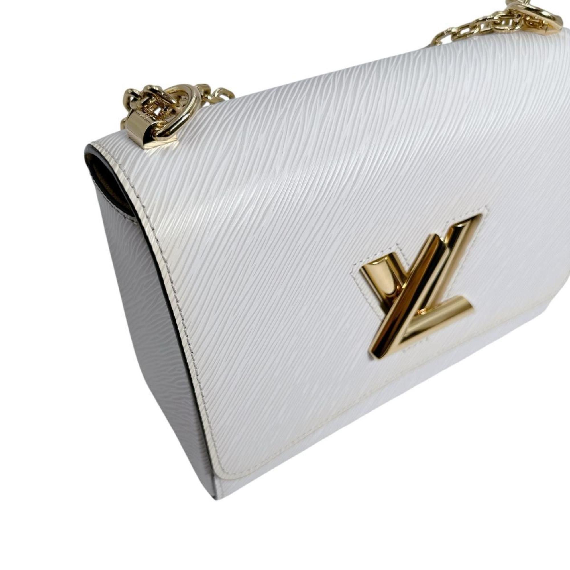 Louis Vuitton Louis Vuitton Twist MM Shoulder Bag in Epi Leather and Blanc M55513 White Size ONE SIZE - 10 Thumbnail