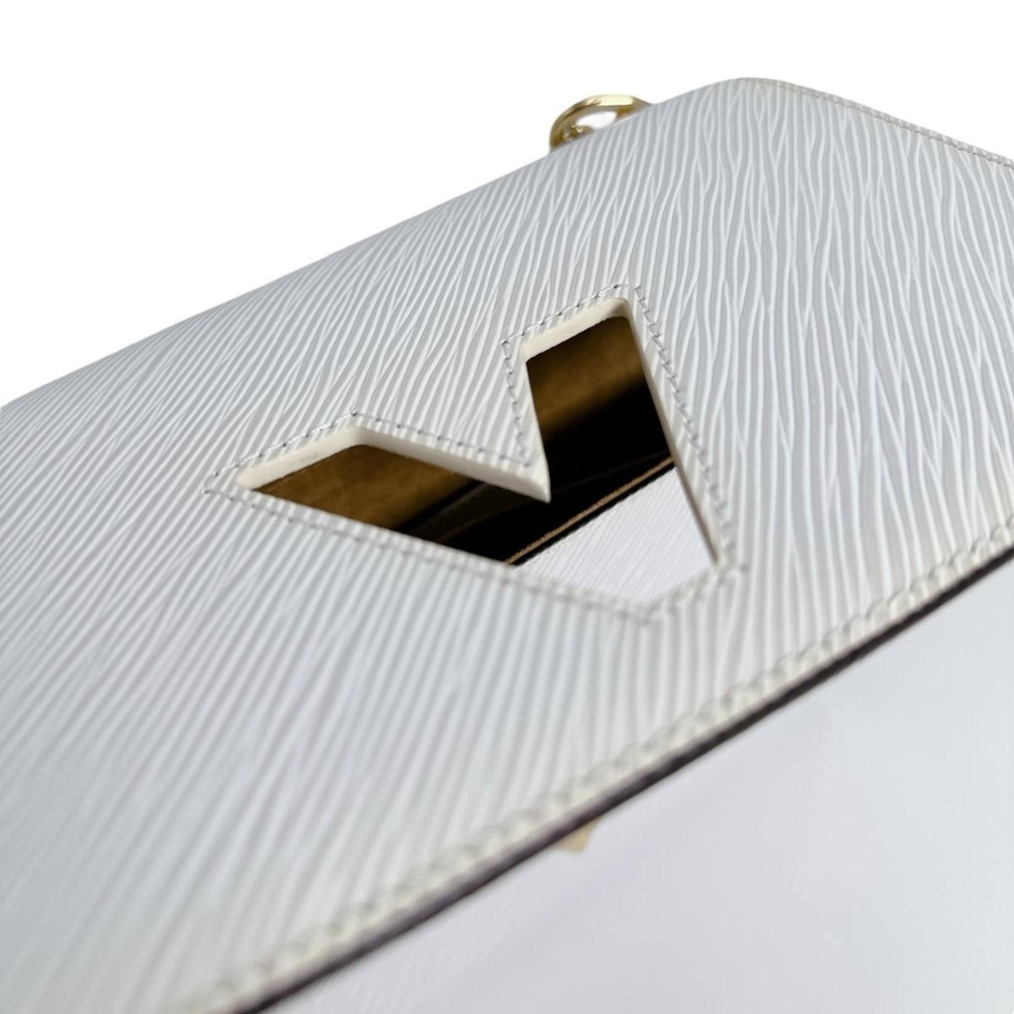 Louis Vuitton Louis Vuitton Twist MM Shoulder Bag in Epi Leather and Blanc M55513 White Size ONE SIZE - 11 Thumbnail