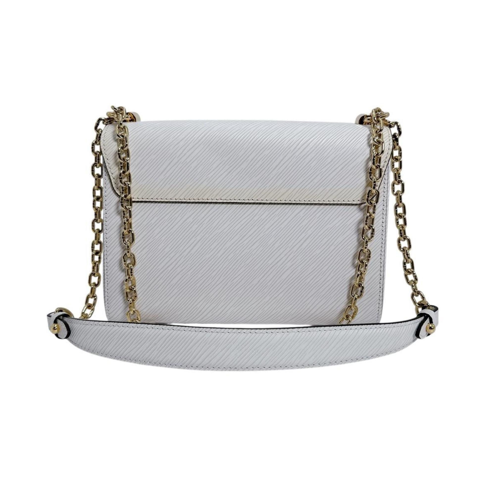 Louis Vuitton Louis Vuitton Twist MM Shoulder Bag in Epi Leather and Blanc M55513 White Size ONE SIZE - 3 Thumbnail