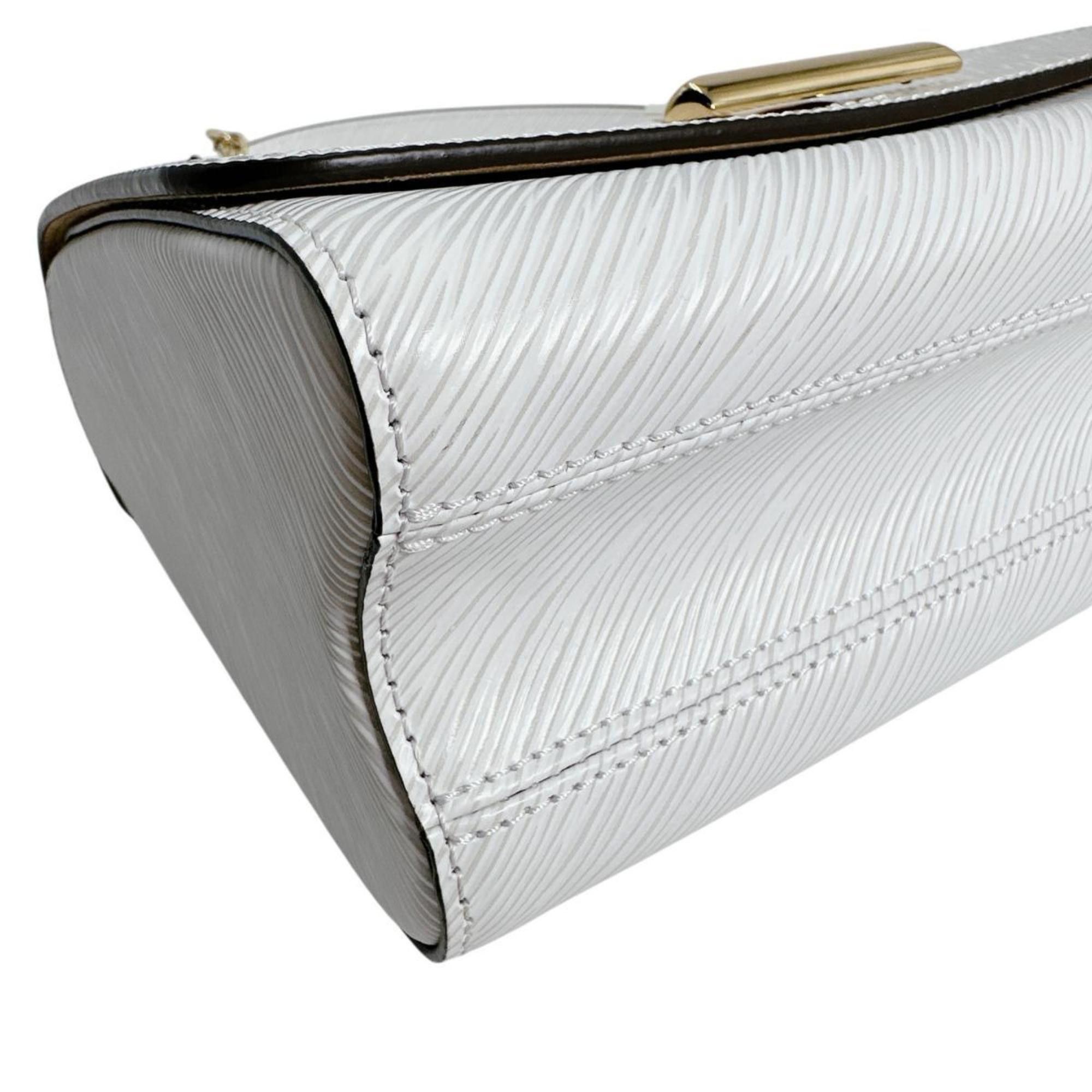 Louis Vuitton Louis Vuitton Twist MM Shoulder Bag in Epi Leather and Blanc M55513 White Size ONE SIZE - 6 Thumbnail