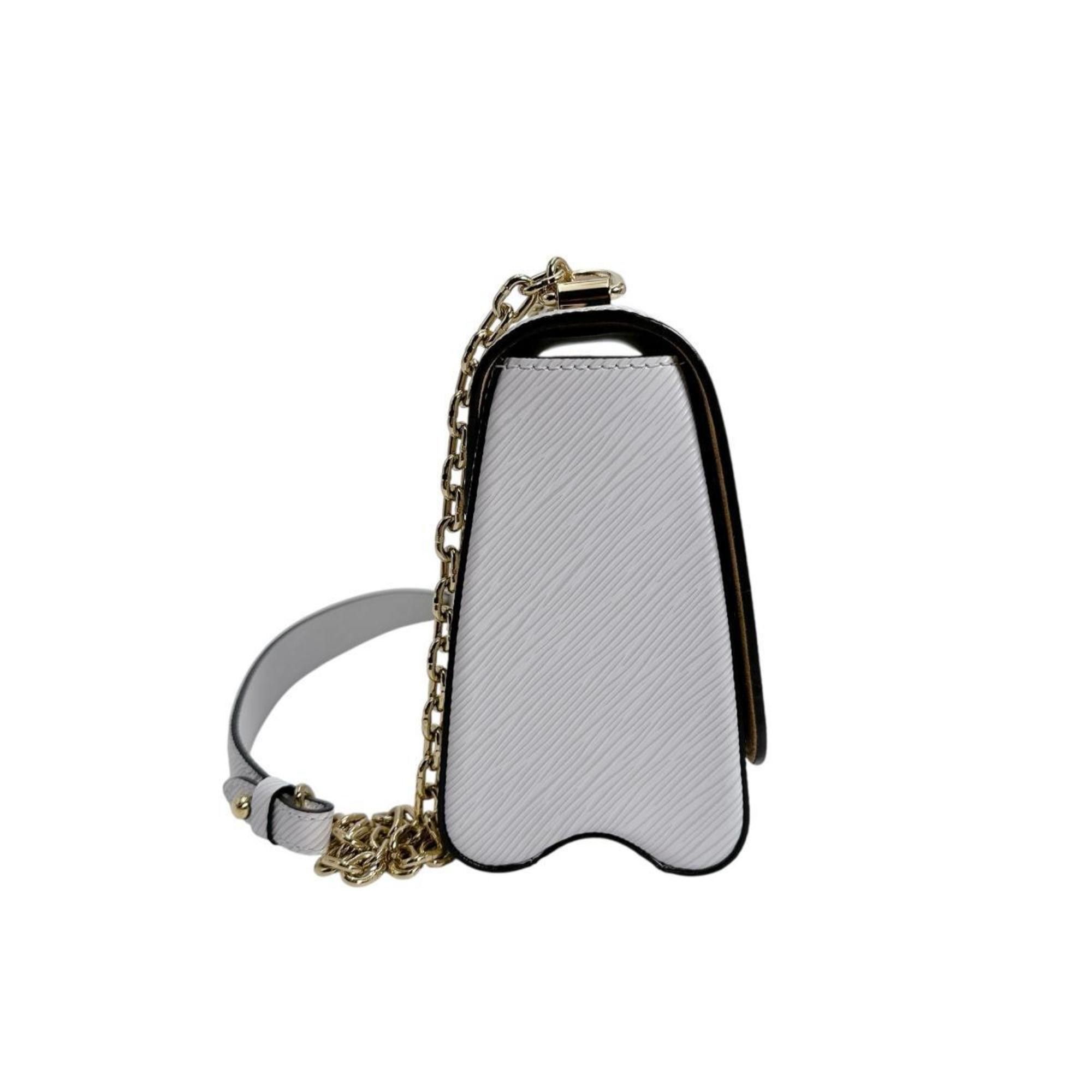 Louis Vuitton Louis Vuitton Twist MM Shoulder Bag in Epi Leather and Blanc M55513 White Size ONE SIZE - 4 Thumbnail