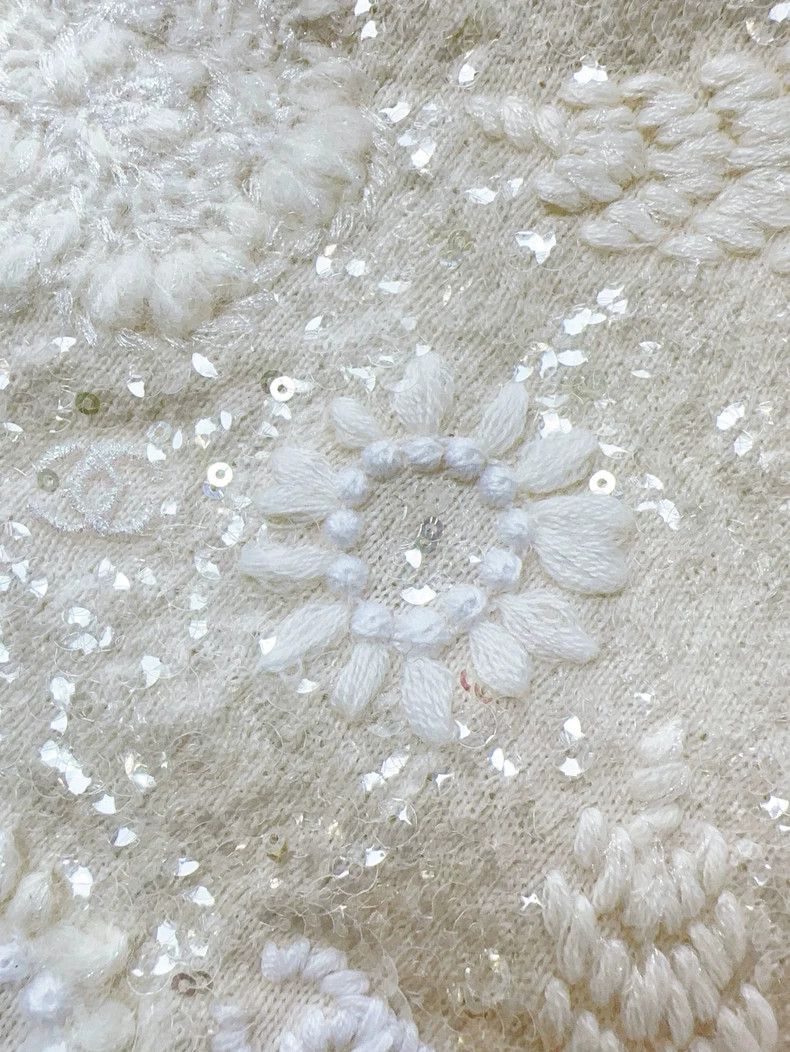 Chanel Chanel 21s Camellia Embroidered Cropped Cardigan Size M / US 6-8 / IT 42-44 - 4 Thumbnail